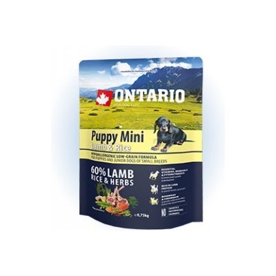 Ontario Puppy Mini Lamb & Rice - 0,75 kg