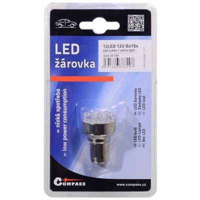 Compass 12LED 12V Ba15s bílá 33729 – Zboží Mobilmania