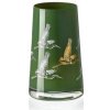 Váza Zelená skleněná váza na květiny Crystalex Herons 120 mm