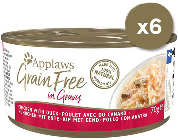 Applaws Cat Tin Grain Free Kachna v omáčce 6 x 70 g