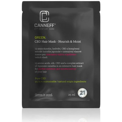 Canneff Green CBD Hair Mask regenerační a hydratační 25 ml – Hledejceny.cz