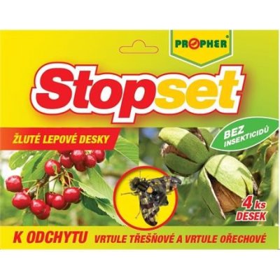 Stopset desky žluté na vrtuli třešňovou a ořechovou 20 x 20 cm 4 ks – Hledejceny.cz