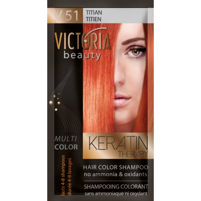 Victoria Beauty Keratin Therapy tónovací šampón na vlasy V 51 Titian 4-8 umytí