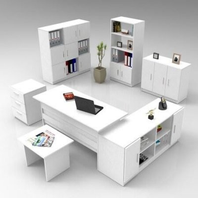 Hanah Home Office Furniture Set VO19-W White – Hledejceny.cz