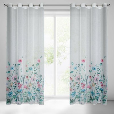 EUROFIRANY ZÁVĚS NA KROUŽCÍCH LILIAN 140X250 CM VZOROVANÁ – Hledejceny.cz