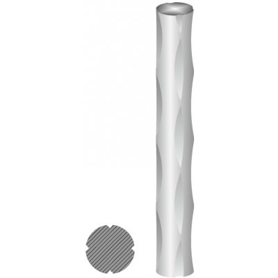 Kovoinox Tyč kruhová 12mm, zdobená - vzor slza, L=3000mm, cena za kus 3 m – Hledejceny.cz