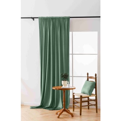 Zatemňovací závěsy VELVET mentolové 140x250 cm (2 ks), řasící páska – Zboží Dáma