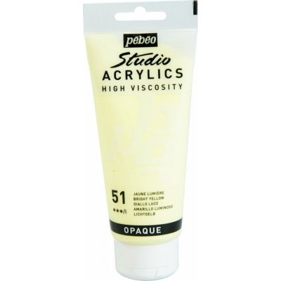 Akrylová barva PEBEO Studio Acrylic 100 ml Bright yellow – Hledejceny.cz
