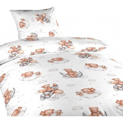 Dadka Vracov Povlečení bavlna Teddy bear plane 90 x 130 cm 45 x 60 cm – Sleviste.cz