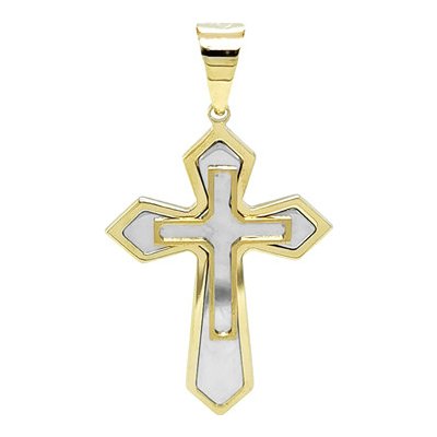 Beny Jewellery Zlatý Oboustranný Přívěsek Křížek 7150174 – Zboží Mobilmania