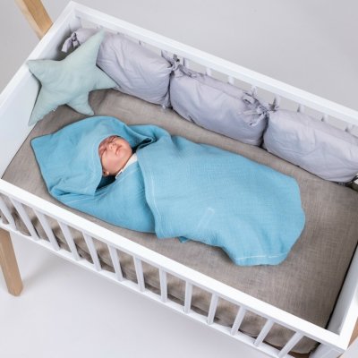 Tulimese Zavinovací mušelínová deka blankytná – Hledejceny.cz