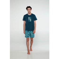 Vamp 20710 pánské pyžamo krátké modré