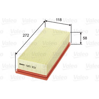 Vzduchový filtr VALEO 585102 – Hledejceny.cz