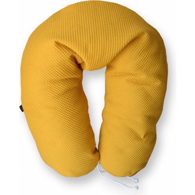 GADEO Kojící a relaxační polštář VAFLE tmavě žlutá
