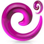 Šperky4U roztahovák do ucha spirála fialová EP01015-05 – Zboží Dáma
