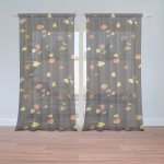 Sablio Záclony Podzim na černé: 2ks 150x250cm – Hledejceny.cz