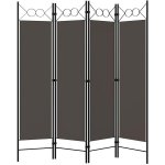 Shumee 4dílný skládací paraván antracitový 1600 x 180 cm – Sleviste.cz