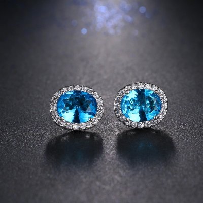 Sisi Jewelry Swarovski Elements Sophie Topaz E1287 modrá