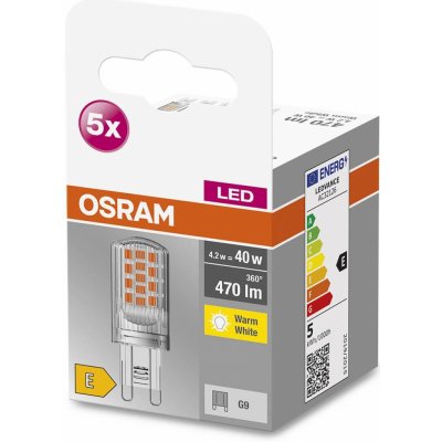 Osram Base PIN LED kolíková žárovka G9 4,2 W 470 lm 5 ks 4058075758087 – Zboží Mobilmania