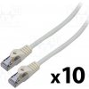 síťový kabel Lanberg PCF6-20CC-0050-W Patch, F/UTP, 6, lanko, CCA, PVC, 0,5m, bílý