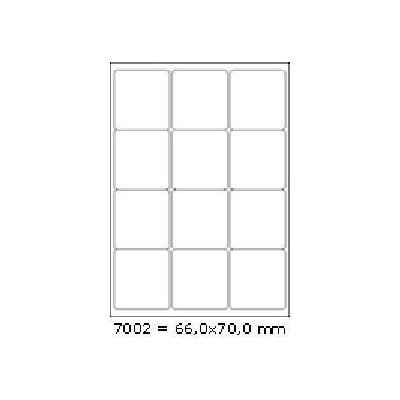 CDRmarket ETR01007002A4100 Samolepicí etikety 66 x 70 mm A4 bílá 100 listů – Zboží Dáma