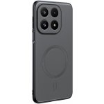 Coated gelový obal s umělou kůží a MagSafe na Xiaomi 17 - šedý – Zboží Živě