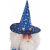 Karnevalový kostým Carnival Toys Modrý klobouk čaroděj s hvězdami