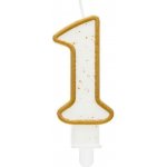 Godan Dortová svíčka číslo 1 zlatá – Zboží Dáma