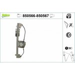 Zvedací zařízení oken VALEO 850567