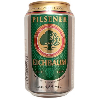 Eichbaum Pilsener 4,8% 0,33 l (plech) – Sleviste.cz