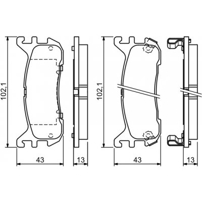 Sada brzdových destiček, vždy 4 kusy v sadě BOSCH 0 986 494 341 (0986494341) | Zboží Auto