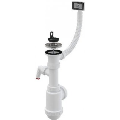 Sifon dřezový s nerezovou mřížkou pr.70, flexi přepadem a přípojkou – Zbozi.Blesk.cz