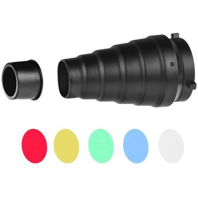 Phototools Komínek s barevnými filtry a voštinou M1 bajonet Bowens – Zboží Živě