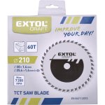 EXTOL CRAFT Kotouč pilový s SK plátky, 210x1,4x30mm, 60T, šířka SK plátku 2,7mm – Hledejceny.cz