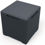 KETER Stůl zahradní s úložným boxem VIGO 37 x 37cm grafit – Zboží Dáma