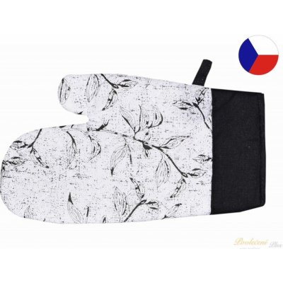 Forbyt Kuchyňská chňapka Leaf černá 1 ks 18x28 cm – Zboží Dáma