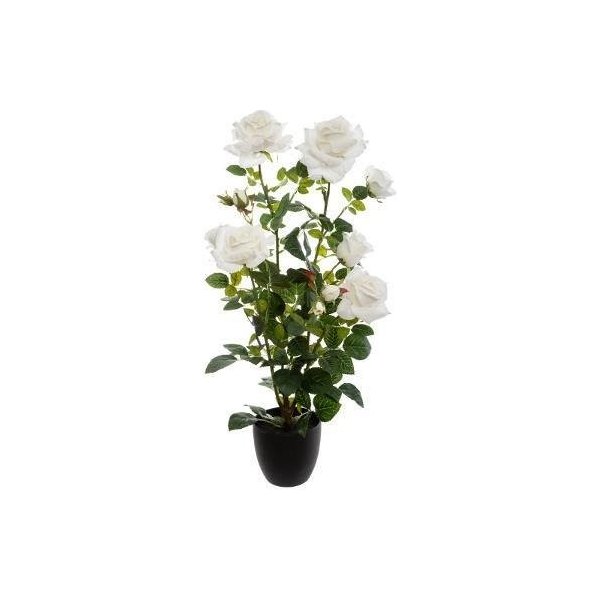 Umělá rostlina v květináči Růže, 74 cm, bílá od 1 009 Kč - Heureka.cz