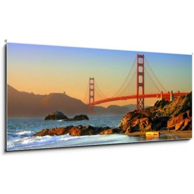Obraz 1D panorama - 120 x 50 cm - baker beach, san francisco Pláž Baker, San Francisco – Zboží Mobilmania