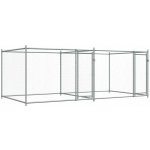 vidaXL Klec pro psy s dvířky šedá 400 x 200 x 150 cm – Sleviste.cz