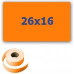 CDRmarket ETRL-26x16-orange2 cenové etikety do kleští obdélníkové signální oranžové 26 mm x 16 mm 700 ks – Zbozi.Blesk.cz