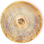Mani Bhadra dřevěný stojánek na vonné tyčinky Mandala z mangového dřeva otvor na 2 vonné tyčinky – Hledejceny.cz