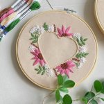 Natana Sada na vyšívání Srdce s květinami – Zboží Dáma