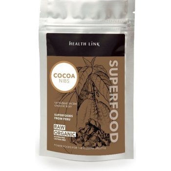 Health Link Bio Kakaové boby Raw drcené 100 g
