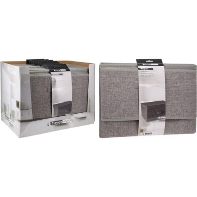 Homestyling Úložný box 44 x 33 x 22 cm textil šedý – Zboží Dáma Homestyling Úložný box 44 x 33 x 22 cm textil šedý – Zboží Dáma