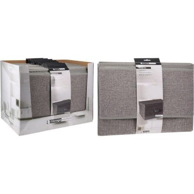 Homestyling Úložný box 44x33x22 cm textil šedý