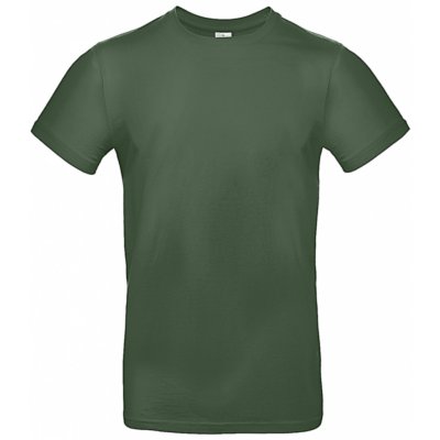 Silnější bavlněné pánské tričko lahvově zelená – Zboží Mobilmania