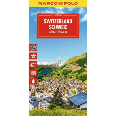 Švýcarsko 1:275 000 / cestovní mapa MARCO POLO – Hledejceny.cz