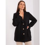 Basic Černé tvídové sako lk-pl-509410.36p-black – Zboží Dáma