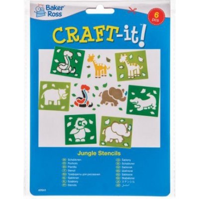 Baker Ross Šablony zvířata z džungle 6ks AR941 – Zboží Dáma