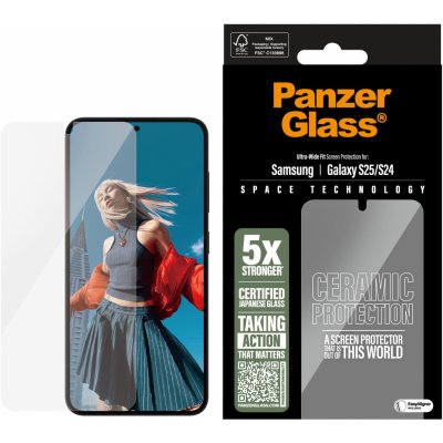 PanzerGlass tvrzené sklo Ceramic, Samsung Galaxy S25 PGRUWFCG38388 – Zboží Živě